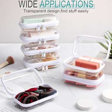Sanwuta 6 Pcs Clear Hard Zipper Case for Easy Organization