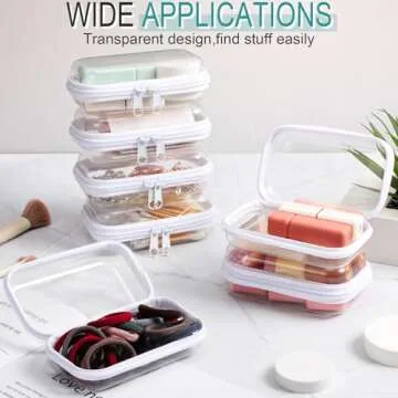 Sanwuta 6 Pcs Clear Hard Zipper Case for Easy Organization
