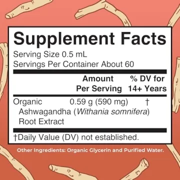 MaryRuth Organic Ashwagandha Liquid Drops for Stress Relief