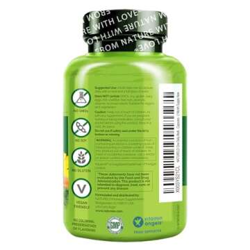 NATURELO One Daily Multivitamin for Women - Energy Support - Whole Food Supplement to Nourish Hair, Skin, Nails - Non-GMO - No Soy - Gluten Free - 60 Capsules - 2 Month Supply