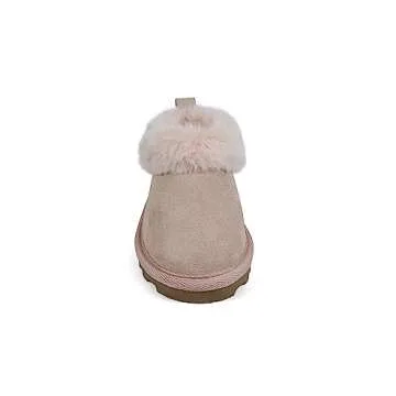 BEARPAW Unisex Faux Fur Lined Suede Infant Shoes - Hard Bottom Baby Shoes for Girls - Cozy Soft Leat...
