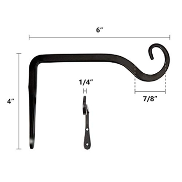 Mkono 6 Inch Metal Wall Plant Hook - Decorative Hanger