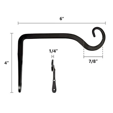 Mkono 6 Inch Metal Wall Plant Hook - Decorative Hanger