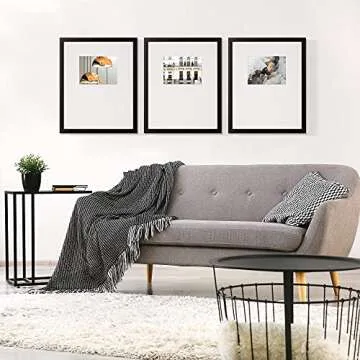 Instapoints 8x10 Black Wall Mounted Photo Frames Set