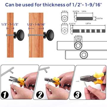 Ravinte 15 Pack 1-1/4 inch Kitchen Cabinet Knobs Drawer Knobs Dresser Knobs Matte Black Zinc Knobs Drawer Pulls Door Knobs Dresser Drawer Handles Knobs for Dresser Drawers