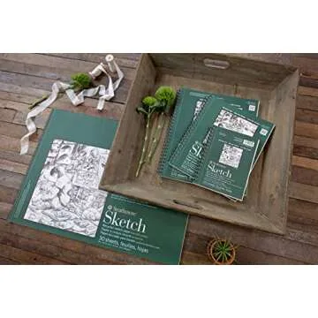 Strathmore 400 Series Sketch Pad, Recycled Paper, 11x14 inch, 100 Sheets - Artist Sketchbook for Drawing, Illustration, Art Class Students