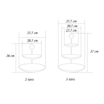 Elegant KingDao 2 Tier Cake Stand for Parties & Decor