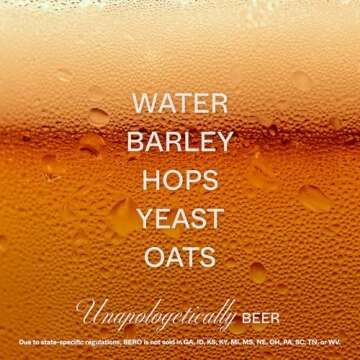 BERO Edge Hill Hazy IPA Non-Alcoholic Beer, 12-Pack Hoppy IPA-Style Craft Brew, NA Beer by Tom Holla...