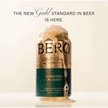 BERO Edge Hill Hazy IPA Non-Alcoholic Beer, 12-Pack Hoppy IPA-Style Craft Brew, NA Beer by Tom Holland, Bold and Hoppy Flavor, Alcohol Alternative Beverages for Any Occasion