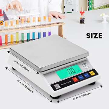 CGOLDENWALL High Precision Scale 10kg 0.1g Digital Accurate Electronic Balance Lab Scale Laboratory Industrial Scale Weighing and Counting Scale Scientific Scale CE 0.1g (10kg, 0.1g)
