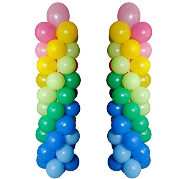 SKOLOO Balloon Column Stand Kit for Floor, 5 Feet Balloon Column Kit, Set of 2, Balloon Tower Assemb...