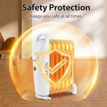 LifePlus Portable Oil Filled Heater Quiet Energy Saving Space Heater