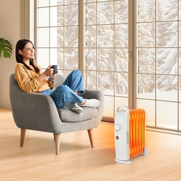 LifePlus Portable Oil Filled Heater Quiet Energy Saving Space Heater