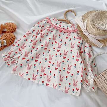 Mud Kingdom Toddler Girls Bunny Shirt for Easter Fun