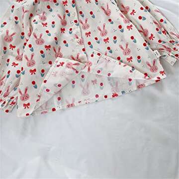 Mud Kingdom Toddler Girls Bunny Shirt for Easter Fun