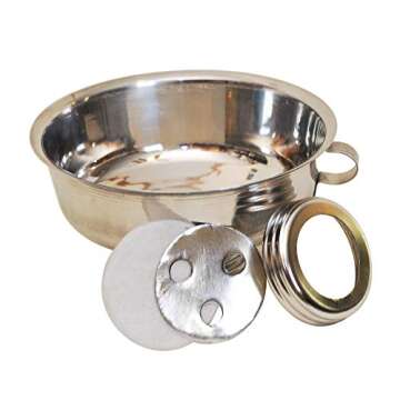 Stainless Steel Mason Jar Milk Strainer for Dairy Goats & Sheep (Mini Strainer)
