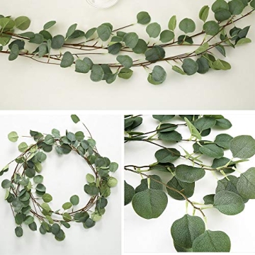 Elegant Faux Eucalyptus Garland 2 Pack for Any Decor