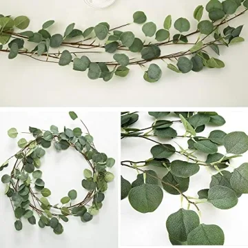 Elegant Faux Eucalyptus Garland 2 Pack for Any Decor