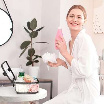 HAOGUAGUA 2-Piece Clear Makeup Bags for Travel