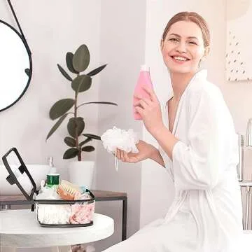 HAOGUAGUA 2-Piece Clear Makeup Bags for Travel