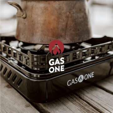 GasOne 15,000 BTU Dual Fuel Camping Stove Portable