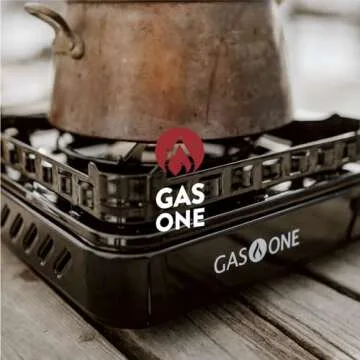 GasOne 15,000 BTU Dual Fuel Camping Stove Portable