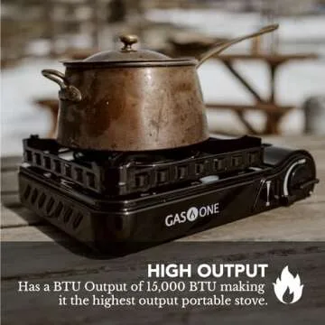 GasOne 15,000 BTU Dual Fuel Camping Stove Portable