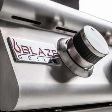 Blaze 32-inch Outdoor Built-in Grill, 4-Burner Stainless Steel Built in BBQ, Propane Gas Grill, BLZ-4LBM-LP