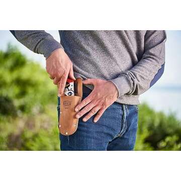 Felco Leather Holster (F 910) - Premium Tool Pouch for Pruning Shears and Utility Tools