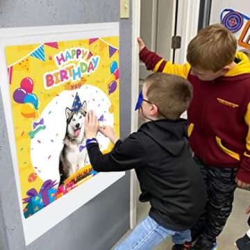 Interactive Doggy Birthday Party Game - Pin The Tail on The Dog