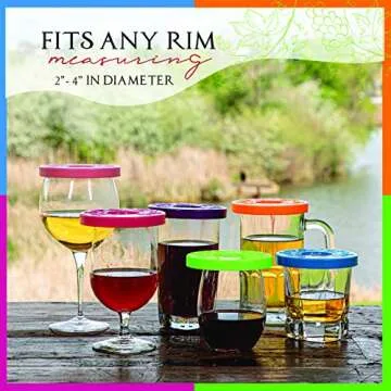 Wine-Tapa Drinking Glass Covers- Keep Bugs Away from Wine Glasses Outdoors - Use as Cover for Coffee...