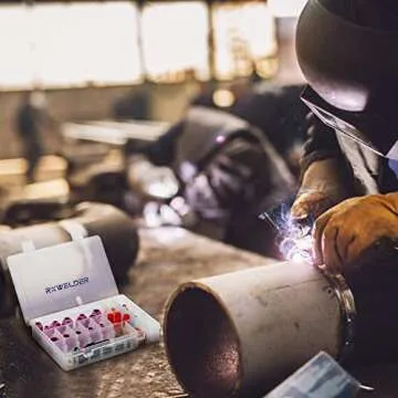 RX WELD 25PCS TIG Stubby Gas Lens 17GL332 3/32" & #12 Pyrex Cup & TIG Gas Lens Alumina Nozzle Kit Fit DB SR WP 17 18 26 TIG Welding Torch