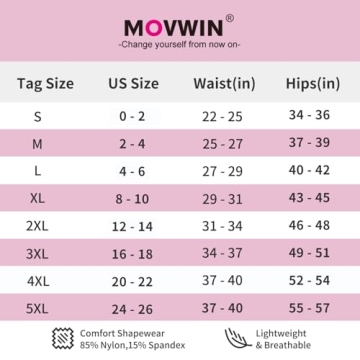 MOVWIN High Waist Tummy Control Body Shaper Shorts