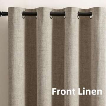 CUCRAF 100% Blackout Window Curtains for Bedroom Noise Reducing,Thermal Insulated Room Darkening Grommet Drapes for Living Room,2 Panels Sets(52 x 96 inches, Light Khaki)