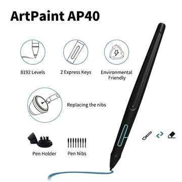 Drawing Tablet with Screen GAOMON PD1560 Drawing Monitor Art Tablet with Adjustable Stand, 10 Shortcut Keys, 15.6-inch Graphics Tablet for Mac, Windows PC