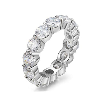 5.00mm 925 Sterling Silver Cubic Zirconia Fashion Ring - Eternal Love