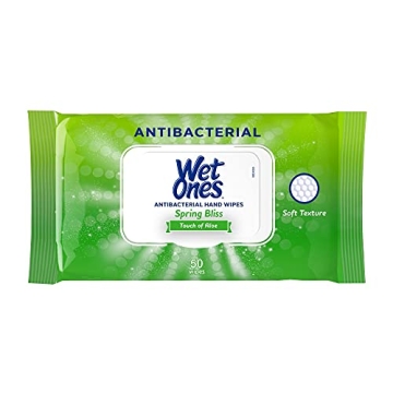 Wet Ones Antibacterial Hand Wipes - Spring Bliss 50 Count for Clean Hands Anytime