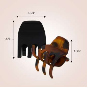 Kitsch Eco-Friendly Medium Claw Clips - Cute & Stylish Short Hair Accessories for Women, Girls | Ide...