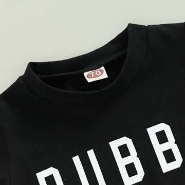 Toddler Baby Boy Clothes Set Letter Print Short Sleeve Crewneck T-Shirt and Solid Color Shorts Set 2Pcs Summer Outfits (B-Black Gray, 12-18 Months)