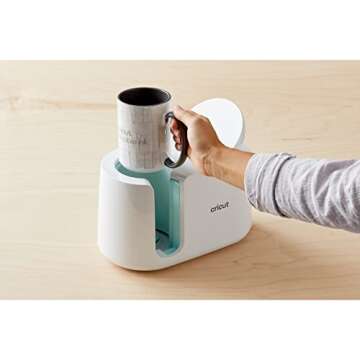 Cricut Beveled Blank Mug, Ceramic-Coated, Dishwasher & Microwave Safe Mug to Decorate, Cricut Mug Press & Infusible Ink Compatible,15 Oz Sublimation Mug, Ideal for Crafts and Printing, 1 Count, Ocean