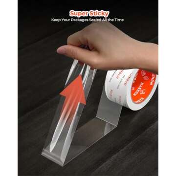 MUNBYN Packing Tape, Heavy Duty Shipping Tape with Total 360 Yards, 2.7mil, 1.88" *60 Yard(Per Rolls...
