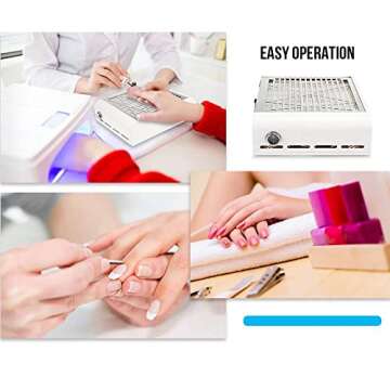 ELEVEN EVER Powerful Nail Dust Collector Nail New Upgraded Salon Expert nail Machine Vacuum Cleaner -Nail Dust Collector Nail Filter Nail Art Suction
