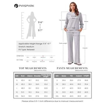 PINSPARK Track Suits For Women Set Fall Long Sleeve Sweatshirt Straight Leg With Pockets Loungewear Set Casual Airport Outfit 2024 Apricot S