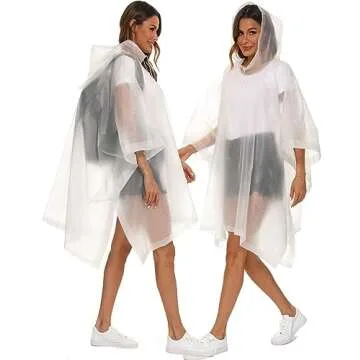 Borogo Reusable Rain Ponchos 2 Pack for All Ages