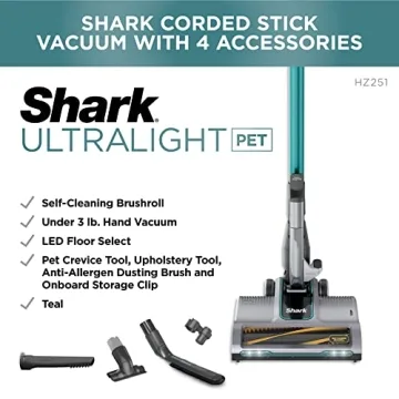 Shark HZ251 Ultralight Corded Stick Vacuum with Brushroll