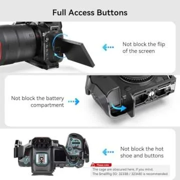 Canon R5 R6 SmallRig Cage - Lightweight & Versatile