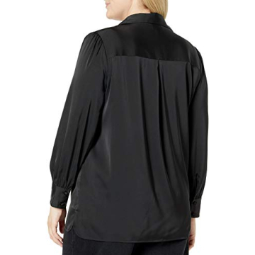 Elegant Stretch Satin Shirt by The Drop Women's Lucyswhims