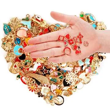 460Pcs Charms for Jewelry Making, Assorted Wholesale Mixed Color Plated Bracelet Charms, Pendants Earring Charms for Bracelets Necklace Keychain DIY Crafting