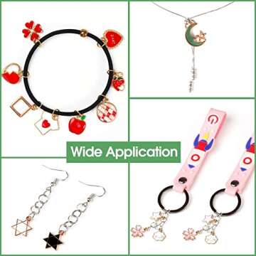 460Pcs Charms for Jewelry Making, Assorted Wholesale Mixed Color Plated Bracelet Charms, Pendants Earring Charms for Bracelets Necklace Keychain DIY Crafting