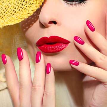 Maitys 720 Pieces 30 Sets Medium Square Press on Nails Glossy Fake Nails Solid Color Artificial Tips...